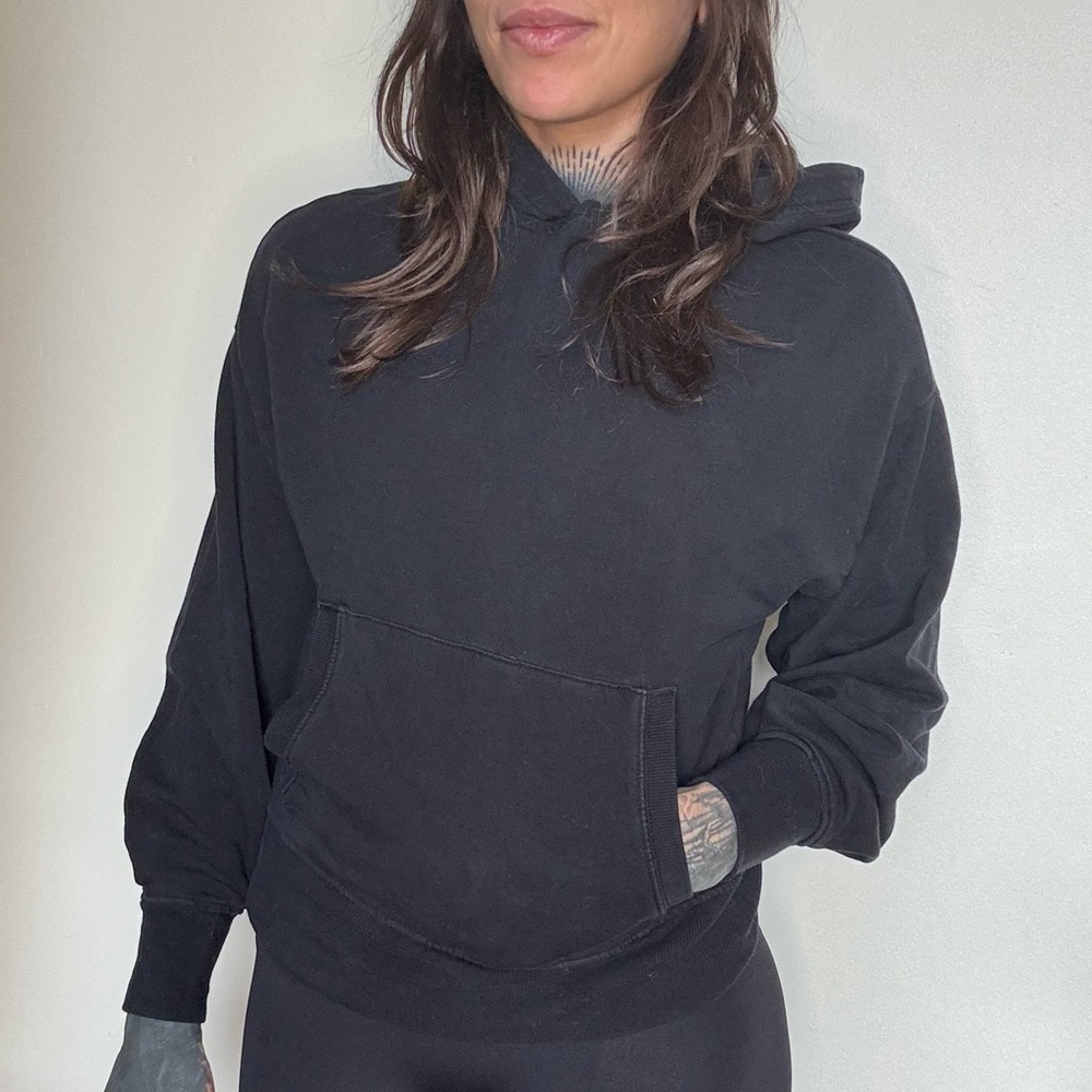 XS Athleta batwing hoodie black super soft